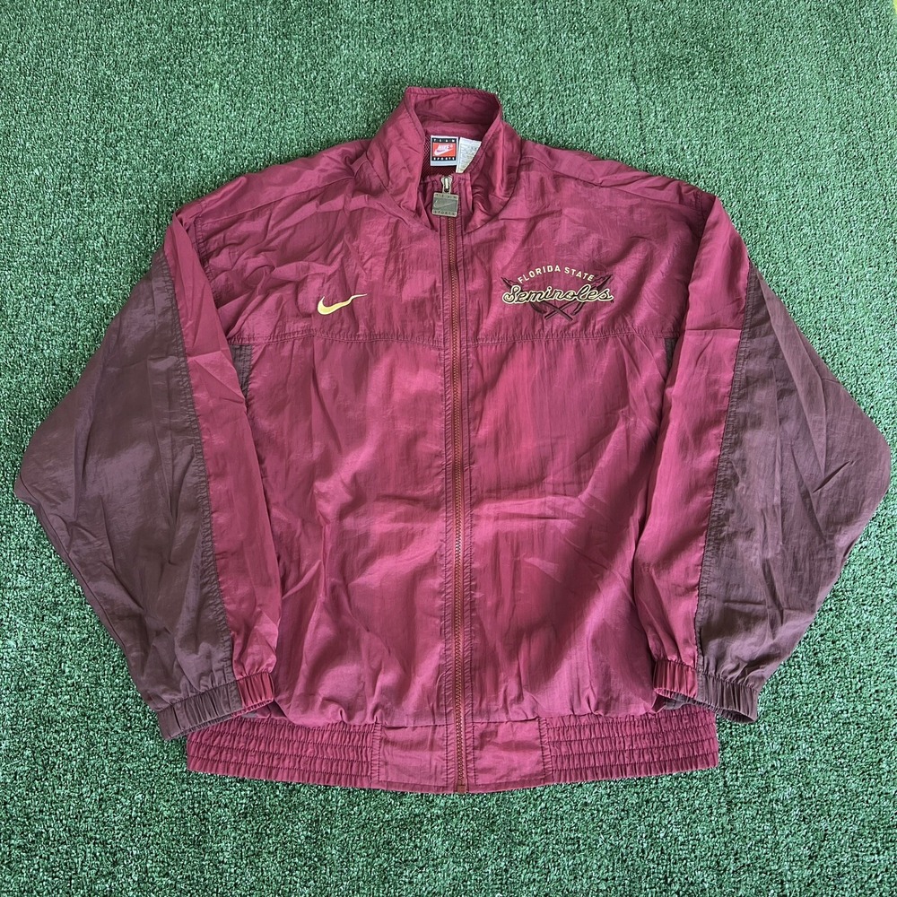 Vintage 90s Men's Nike Team Sports Florida State Seminoles FSU Windbreaker Large - Picture 1 of 13